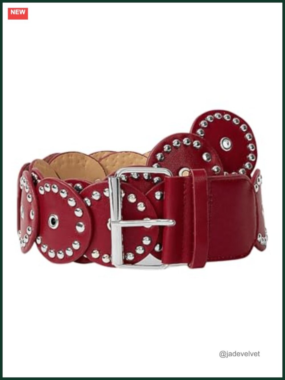 Faux Leather Wide Disc Buckle Western Waist Belt